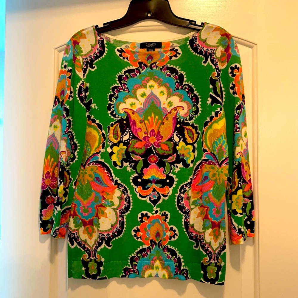 Chaps Multi Colored Sweater - image 1